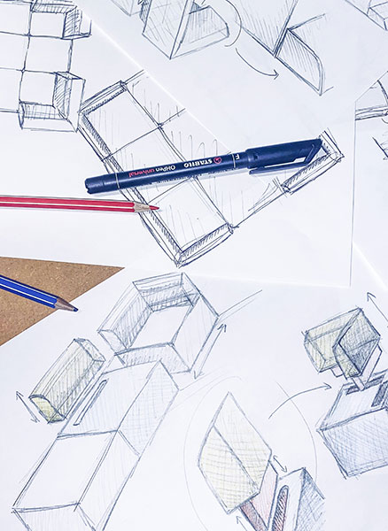 Bruns Yachtausstattung Tapchan Entwurfsskizzen